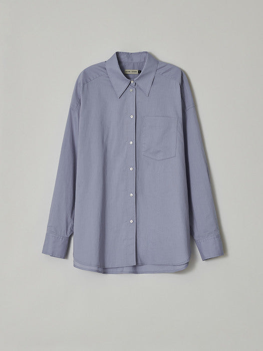 Facade Pattern Boyfit Breeze Shirt - ocean blue