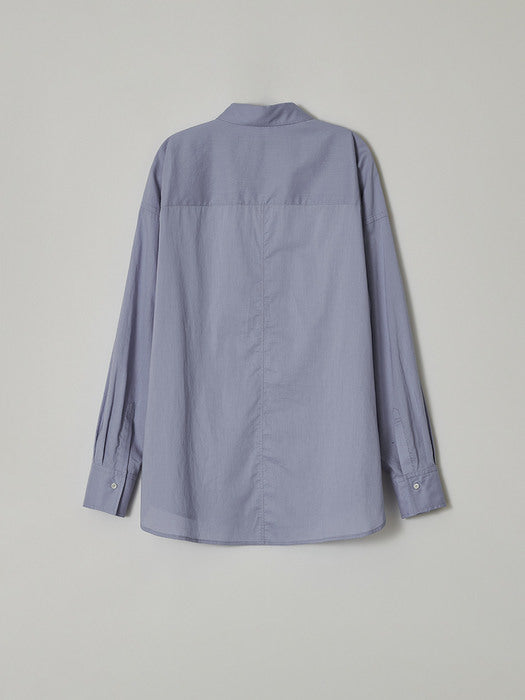 Facade Pattern Boyfit Breeze Shirt - ocean blue
