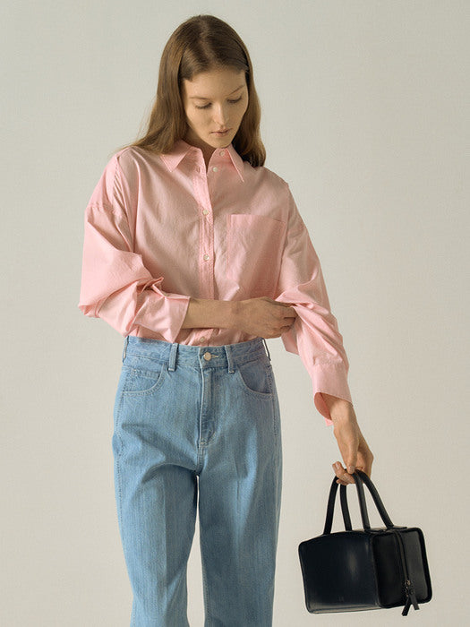 Facade Pattern Boyfit Breeze Shirt pink