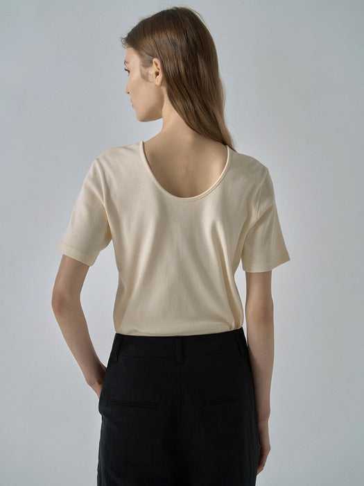 [facade pattern] Scoop Neck T-Shirt (5 Colors)