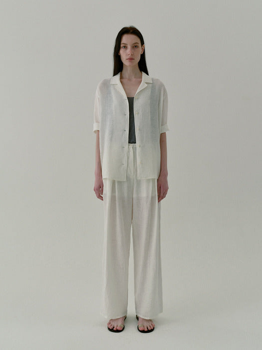 [moia] linen U sleeveless (ocean)