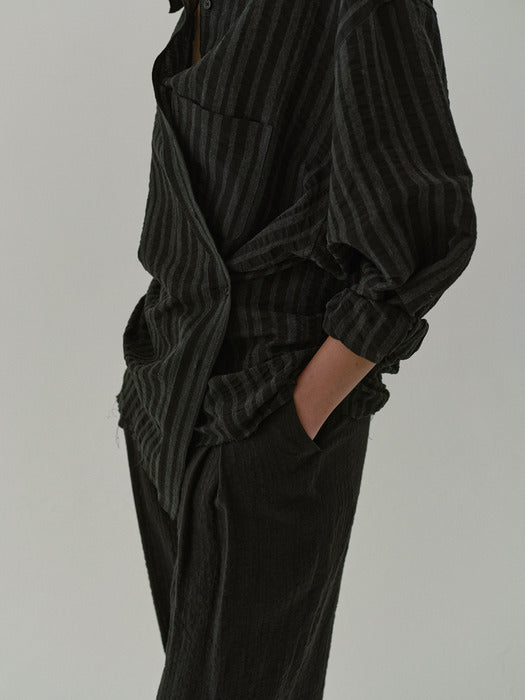 [moia] st cutting shirt (black)