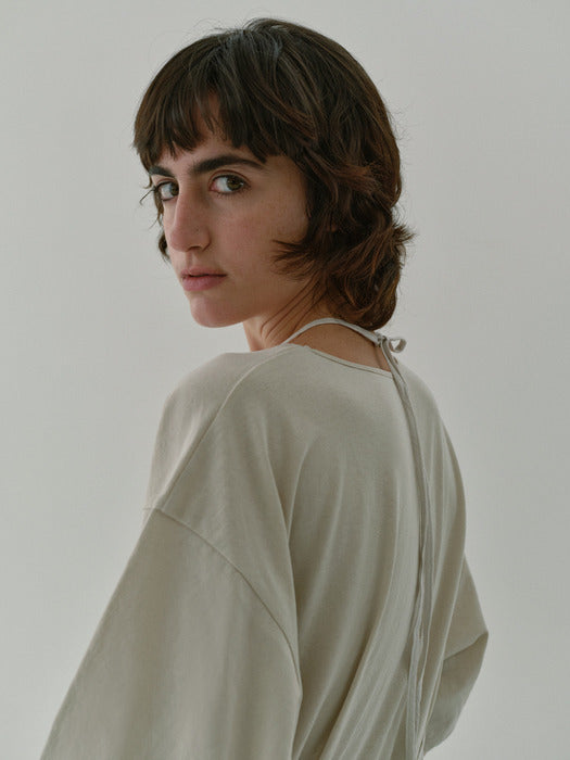 [moia] halter wrap blouse (ivory)