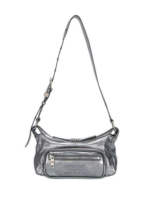 Handbags, Wallets & Cases in metallic grey foiled plain - Premium quality product image
