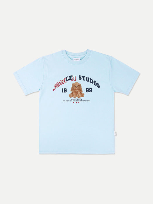 [ambler] PUPPY DOLL Over fit T-Shirts AS1027 (Blue)