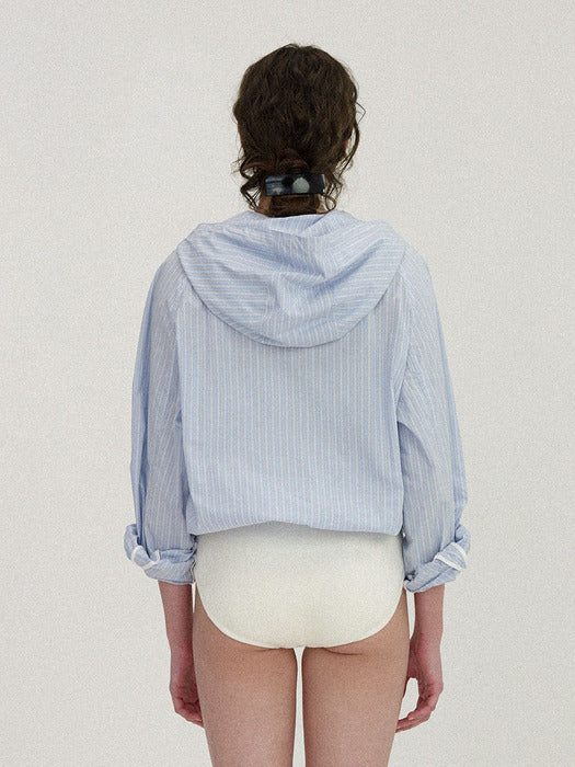 [nothing written] Castel hoodie anorak (Blue stripe)