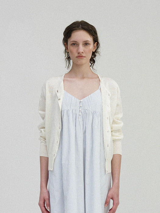 Panna round cardigan (Ivory)