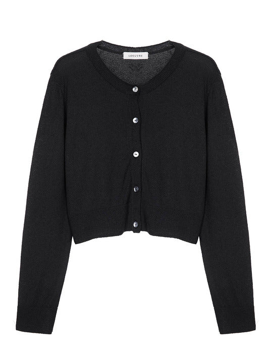 [loeuvre] Sheer Crop Cardigan SK3MD292_3color