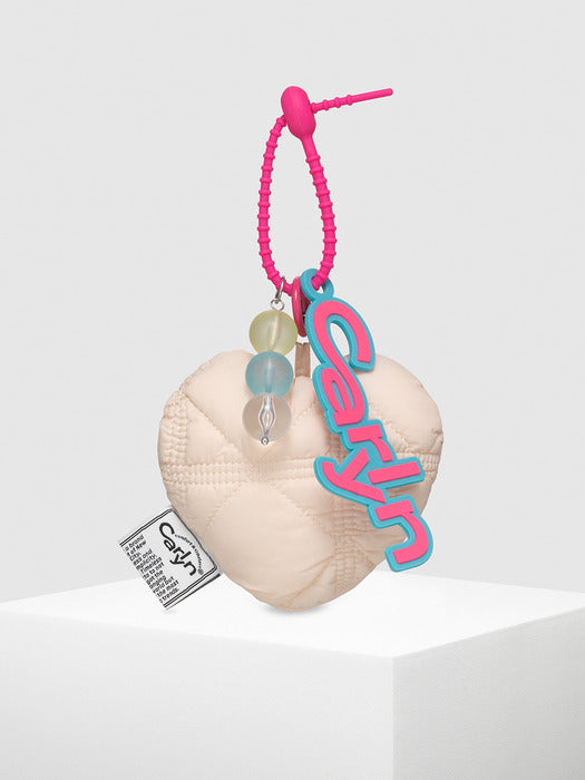 Cotton Heart Bag Charm 6colors_J73105010