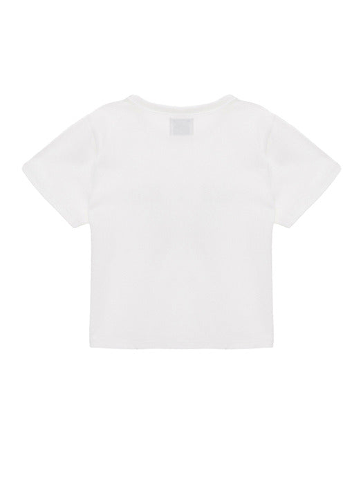 LOGO CROP TOP IN WHITE