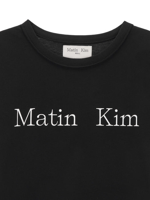 LOGO CROP TOP IN BLACK
