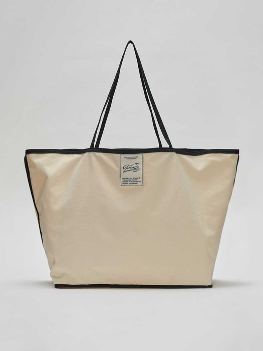 [facade pattern] Breeze Shopper Bag - Ecru