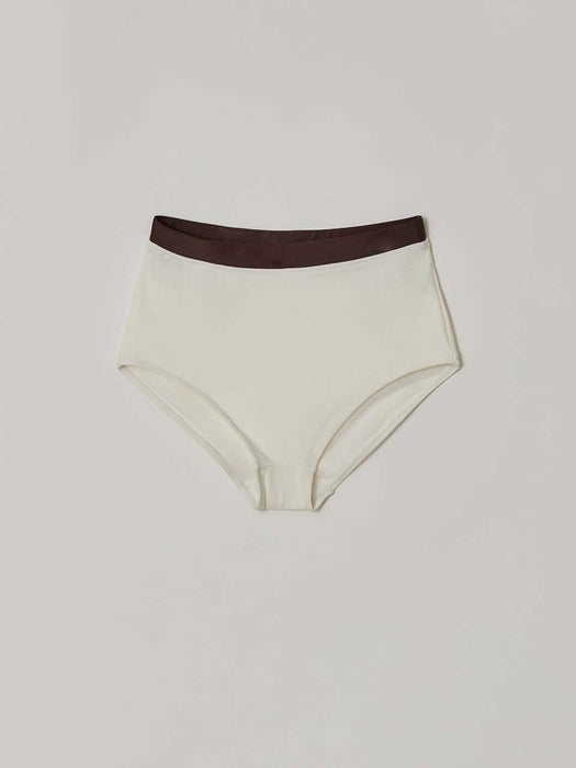 [facade pattern] Essential Swim Brief - Ivory Brown