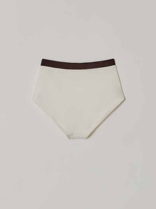 [facade pattern] Essential Swim Brief - Ivory Brown