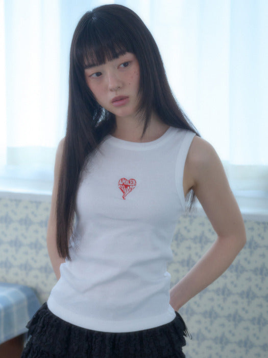Ambler Herat Sunset Sleeveless Shirt (White)