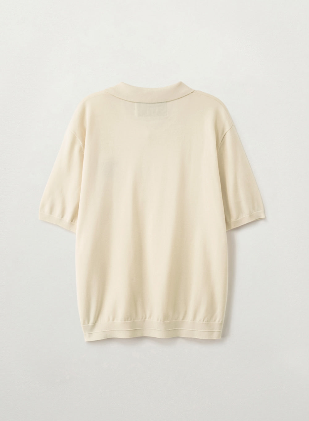 Satur Classic Collar Half Knit - Cream