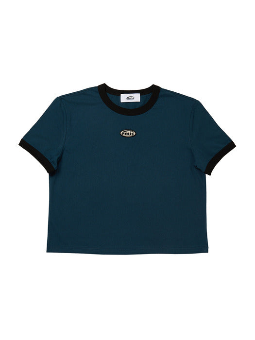 [emis] RINGER TEE - NAVY/BLACK