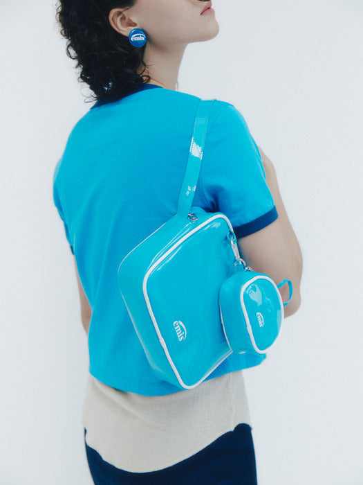 [emis] RINGER TEE - AQUA BLUE/NAVY