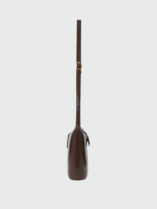 Eenk Hobart Folded Top Bucket Bag - Brown