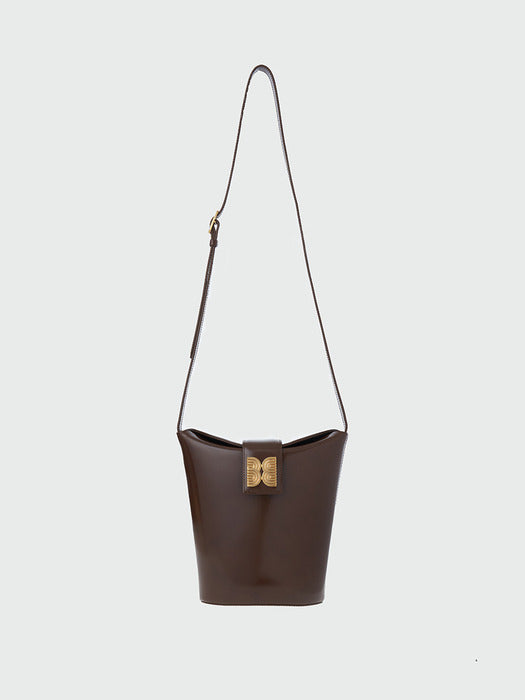 Eenk Hobart Folded Top Bucket Bag - Brown