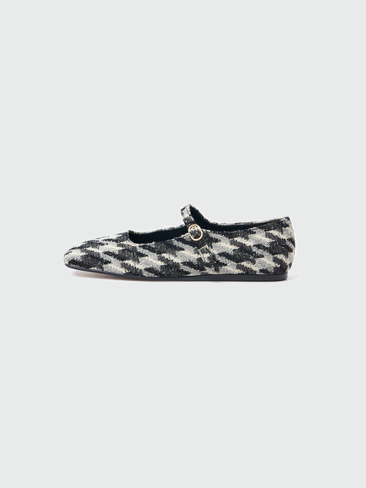 Eenk Xava Square Toe Mary-Jane - Grey/Black Multi