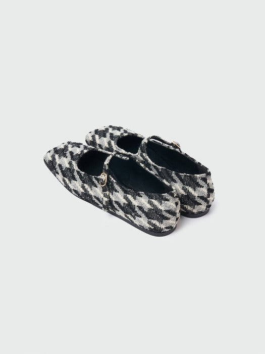 Eenk Xava Square Toe Mary-Jane - Grey/Black Multi