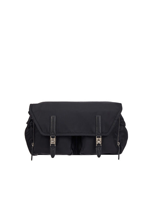 [vunque] Hey Double Pocket Shoulder M Black