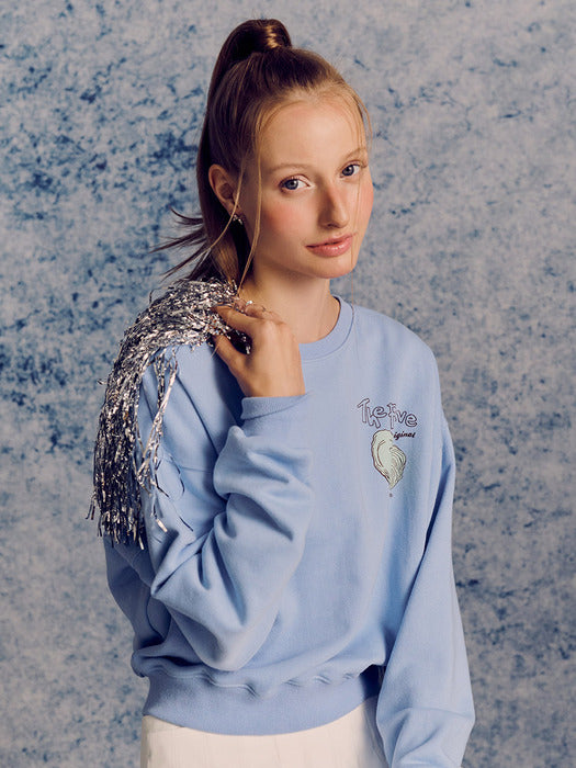Raive The Shell Heart Graphic Sweatshirt in Blue