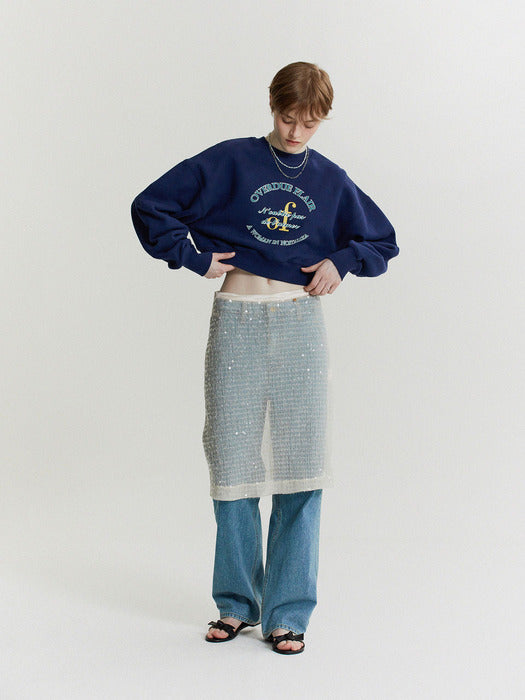 Wconcept_Overdueflair of crop mtm (navy)