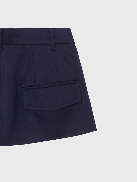 [EENK] Xinan Layered Skirt Belt - Navy