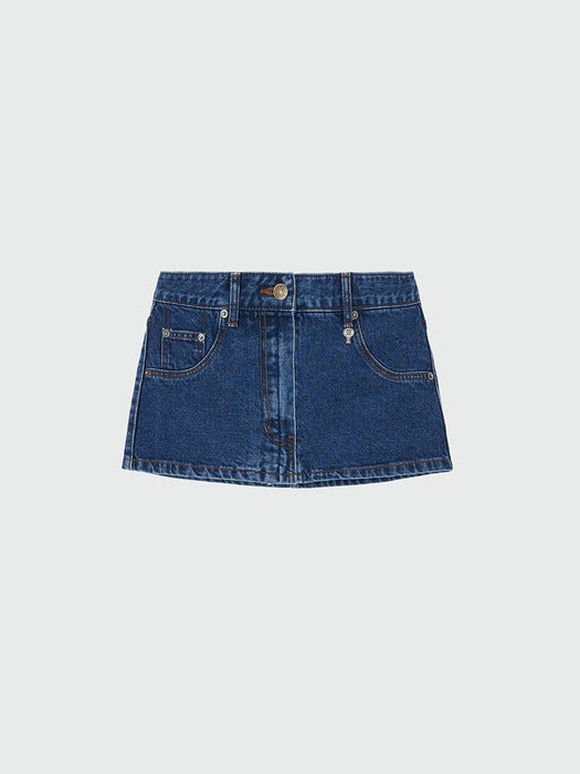 Eenk Xinan Layered Denim Skirt Belt - Blue
