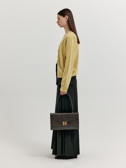 [EENK] Xuety Cashmere Blend Knit Cardigan - Mustard