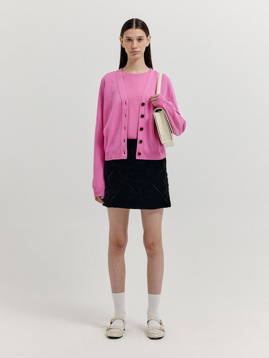 Eenk Xuety Cashmere Blend Knit Cardigan - Pink