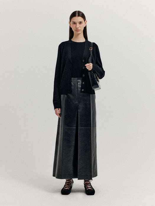 [EENK] Xuety Cashmere Blend Knit Cardigan - Black