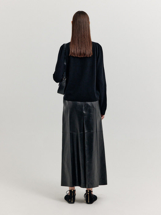 [EENK] Xuety Cashmere Blend Knit Cardigan - Black