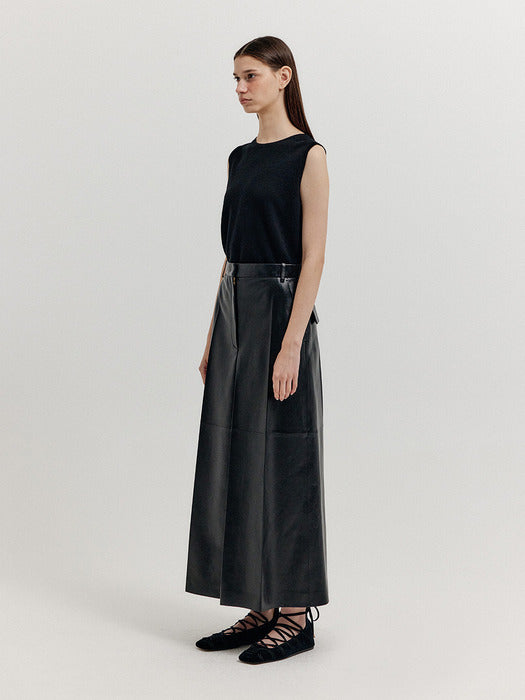 [EENK] Xuety Cashmere Blend Knit Vest - Black
