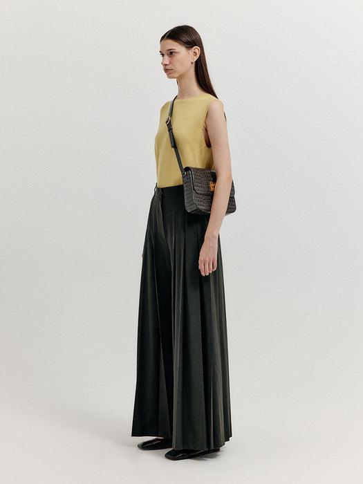 [EENK] Xuety Cashmere Blend Knit Vest - Mustard
