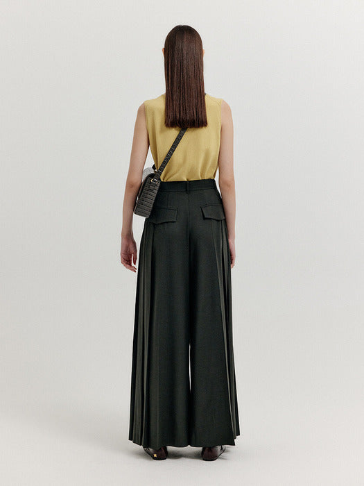 [EENK] Xuety Cashmere Blend Knit Vest - Mustard