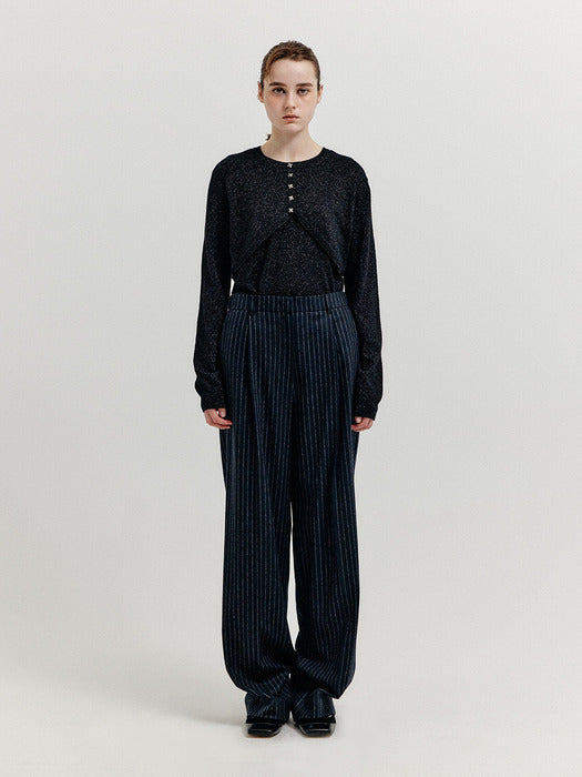 Eenk Xolo Bolero Layerd Knit Top - Black