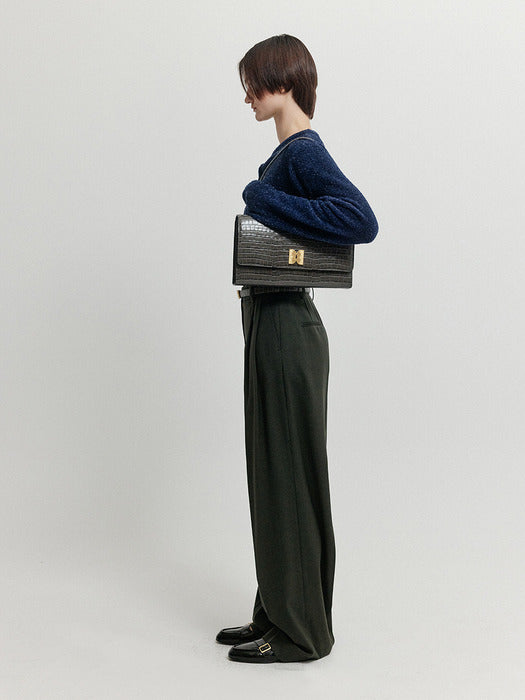 Eenk Xolo Bolero Layerd Knit Top - Navy