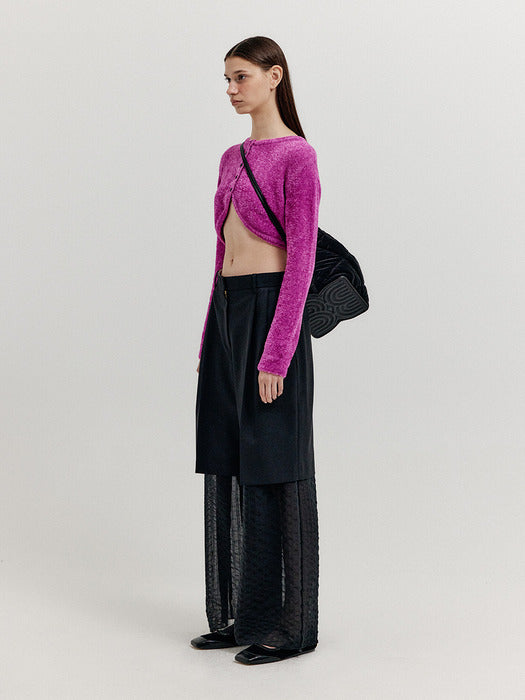 Eenk Xore Bolero Knit Cardigan - Pink