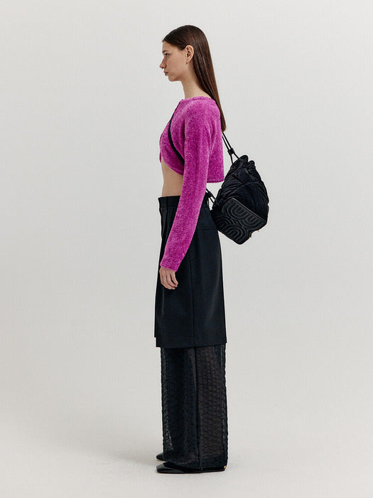 Eenk Xore Bolero Knit Cardigan - Pink