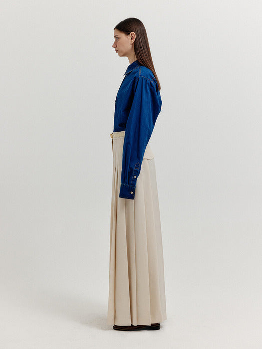 Eenk Xleat Pleated Wide Pants - Ivory
