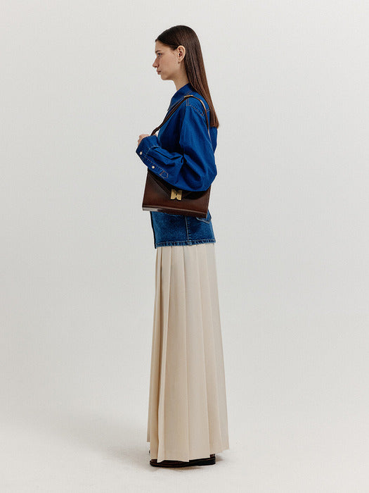 Eenk Xirt Oversized Shirt with Skirt Belt - Denim Blue