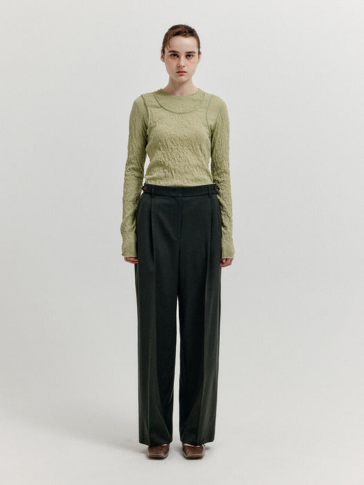 Eenk Xay Layered Jersey Top - Green