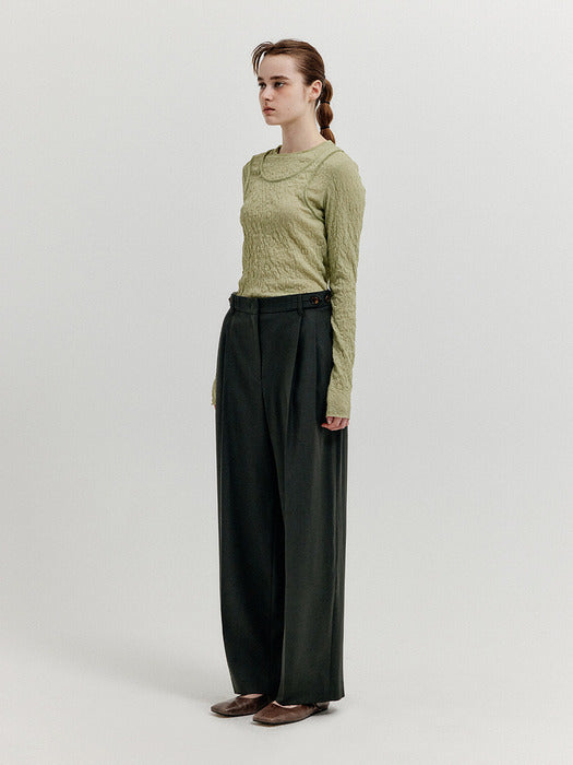 Eenk Xay Layered Jersey Top - Green