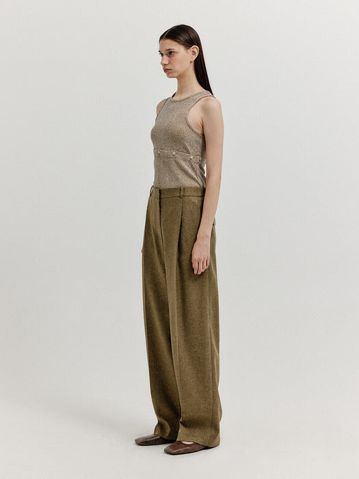 Eenk Xep Separable Sleeveless Jersey Top - Gold