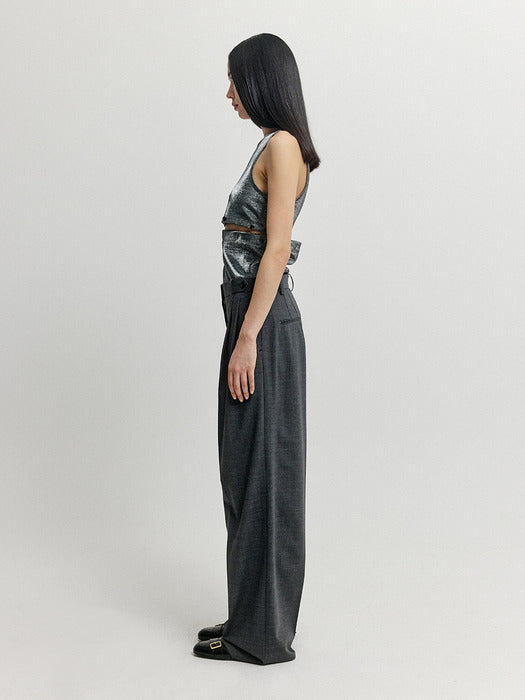 Eenk Xep Separable Sleeveless Jersey Top - Sillver