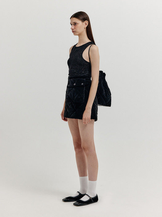 Eenk Xep Separable Sleeveless Jersey Top - Black