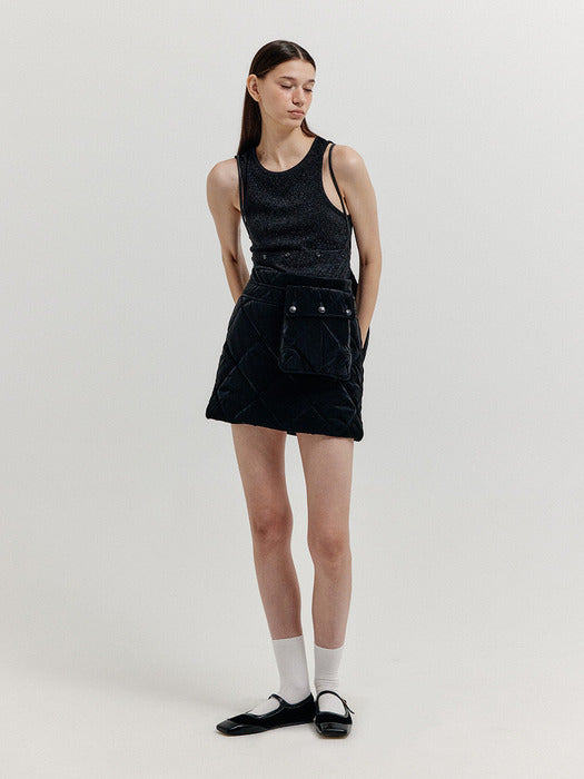 Eenk Xep Separable Sleeveless Jersey Top - Black